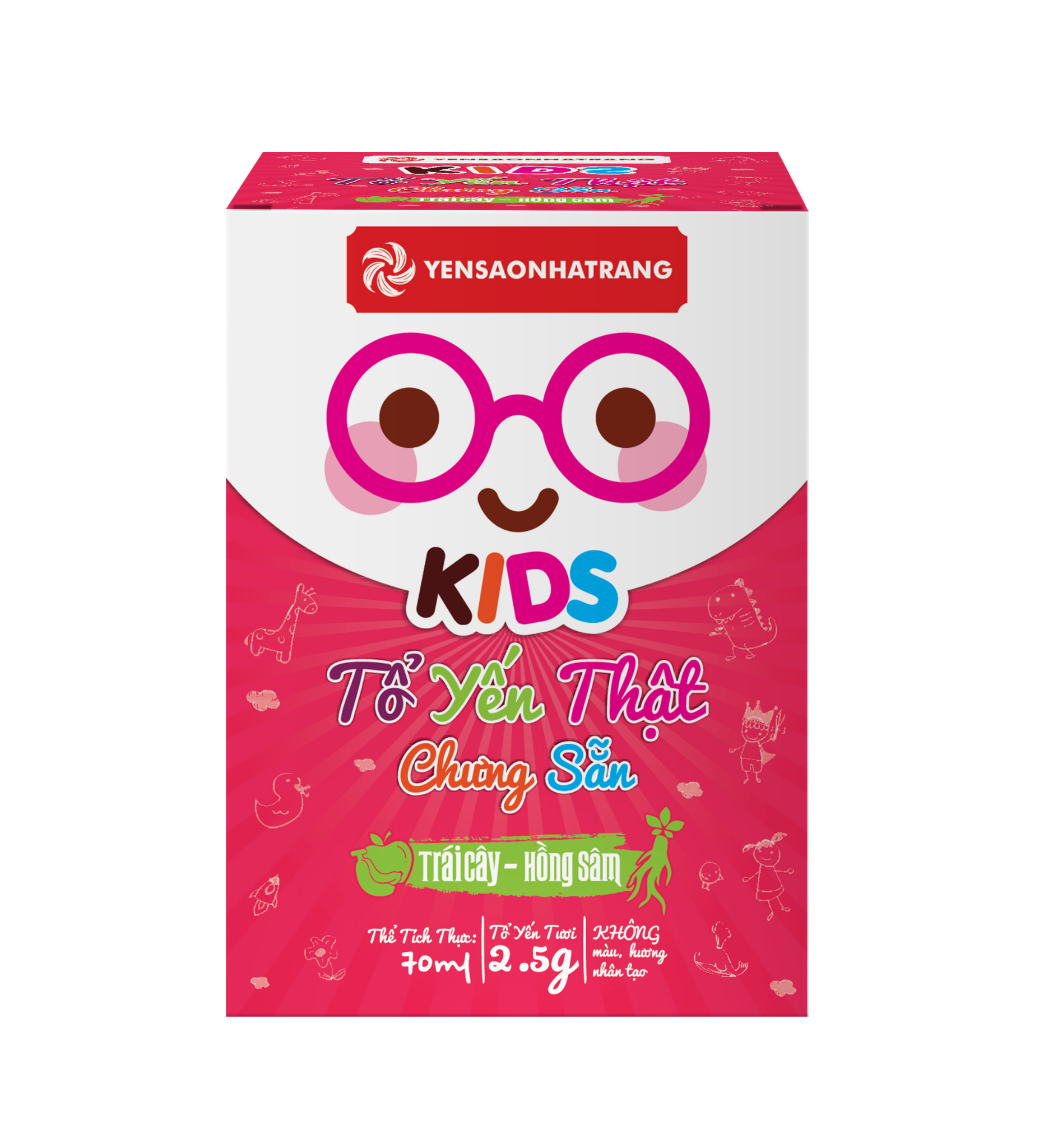  Tổ Yến Thật Chưng Sẵn -  Trái Cây, Hồng Sâm (Kids) 2,5g 