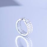  Nhẫn nữ Bạc S925 xi kim. Ko chủ. Tấm Mois SRI031. 