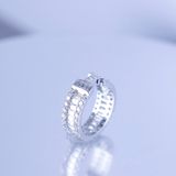  Nhẫn nữ Bạc S925 xi kim. Ko chủ. Tấm Mois SRI031. 