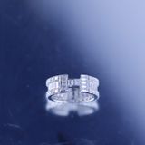  Nhẫn nữ Bạc S925 xi kim. Ko chủ. Tấm Mois SRI031. 