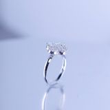  Nhẫn nữ. Bạc 925 xi kim. Ko chủ. Tấm mois SRE194. 