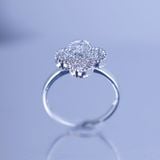  Nhẫn nữ. Bạc 925 xi kim. Ko chủ. Tấm mois SRE194. 