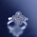  Nhẫn nữ. Bạc 925 xi kim. Ko chủ. Tấm mois SRE194. 