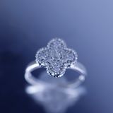  Nhẫn nữ. Bạc 925 xi kim. Ko chủ. Tấm mois SRE194. 