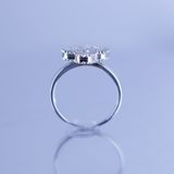  Nhẫn nữ. Bạc 925 xi kim. Ko chủ. Tấm mois SRE194. 