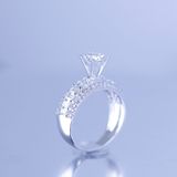  Nhẫn Bạc S925 xi kim. Chủ Mois 6.5mm SRE269. 