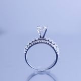  Nhẫn Bạc S925 xi kim. Chủ Mois 6.5mm SRE269. 