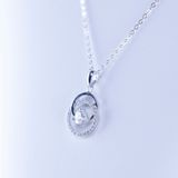  Mặt dây Bạc S925 xi kim. Chủ Mois 4.5mm SPE228. 