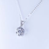  Mặt dây Bạc S925 xi kim. Chủ Mois 6.5mm SPE010. 