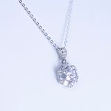  Mặt dây Bạc S925 xi kim. Chủ Mois 6.5mm SPE010. 