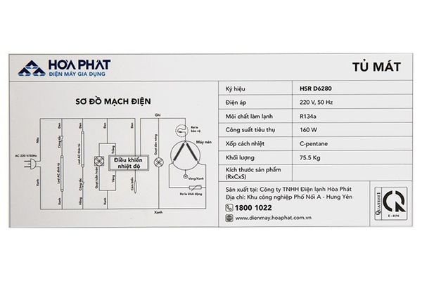 Tủ mát Hoà Phát 280 lít HSR D6280