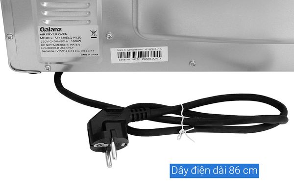 Lò nướng và chiên không dầu Galanz KF1830ELQ-H12U 30 lít