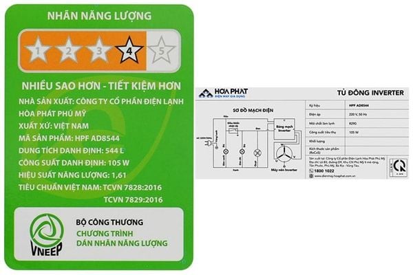 Tủ đông Hòa Phát Inverter 544 lít HPF AD8544