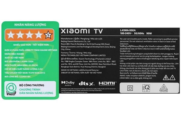 Google Tivi Xiaomi A Pro 4K 43 inch L43MA-SSEA 2025