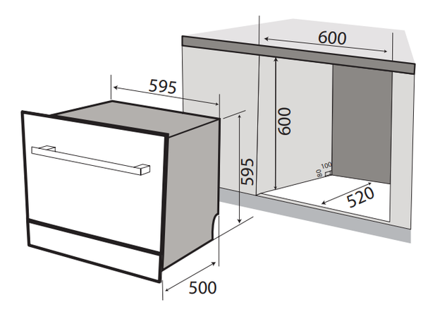 Máy rửa chén 10 bộ Kaff KF-BIV810S 6 lít