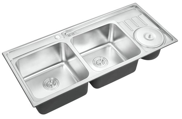 Chậu rửa Canzy 2 hố có thùng rác CZ-1150