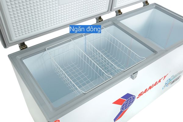 Tủ đông Sanaky Inverter 485 Lít VH-6699W4K kính cường lực