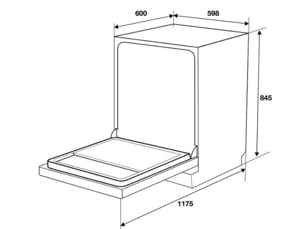 Máy rửa bát độc lập 15 bộ Hafele HDW-F6051S 538.21.370