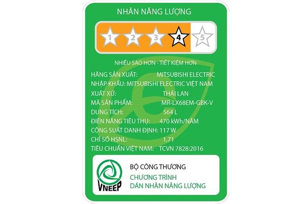 Tủ lạnh Mitsubishi Electric Inverter 564 lít MR-LX68EM-GSL-V