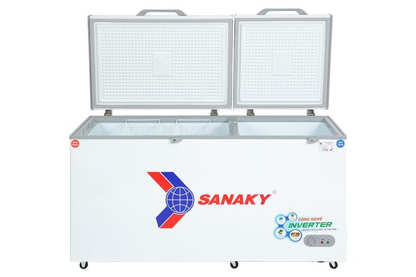 Tủ đông Sanaky Inverter 485 Lít VH-6699W4K kính cường lực