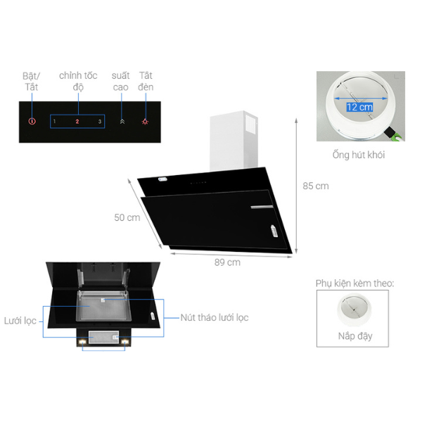 Máy hút mùi Bosch DWK97JM60
