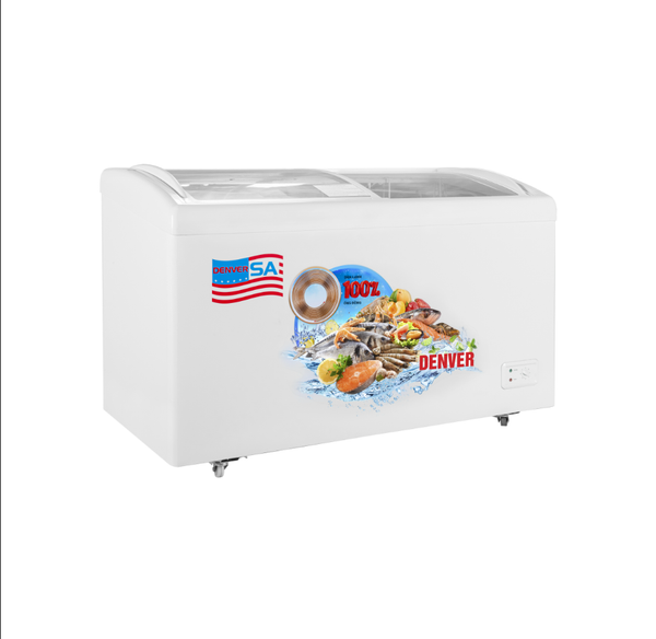 Tủ đông mặt kính 360 lít Denver AS-559K - Lòng Inox