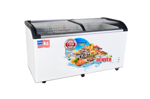 Tủ đông mặt kính 600 lít Denver AS-880K lòng chống dính