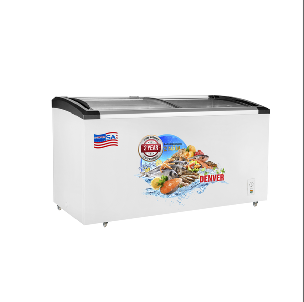 Tủ đông mặt kính 600 lít Denver AS-980K lòng chống dính