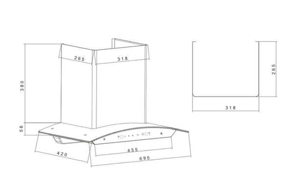 Máy hút mùi tự động làm sạch Blanc 70cm BA 870AT