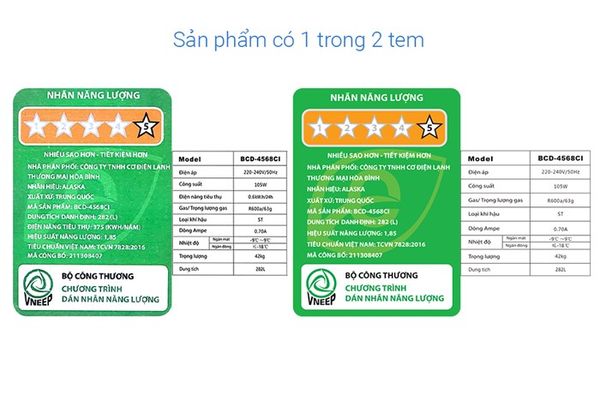 Tủ đông Alaska Inverter 282 lít BCD-4568CI