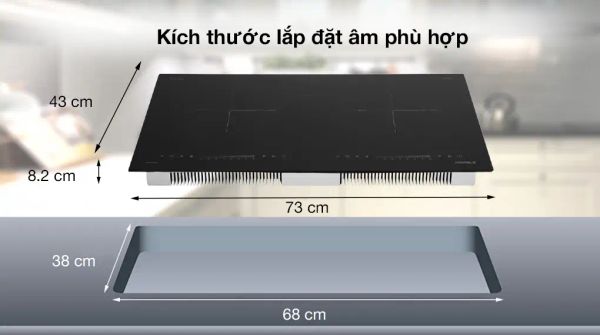 Bếp từ đôi lắp âm Hafele 2 vùng nấu Inverter HC-I2732A