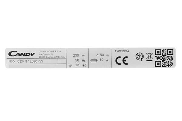 Máy rửa bát độc lập Candy CDPN 1L390PW