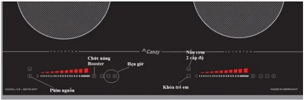 Bếp từ đôi 2 vùng nấu Canzy CZ-9979-GRT Inverter