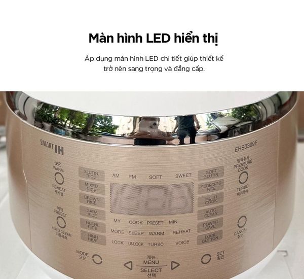 Nồi cơm điện cao tần áp suất CRP-EHS0309F/WHGOVNCV (bản Quốc tế)