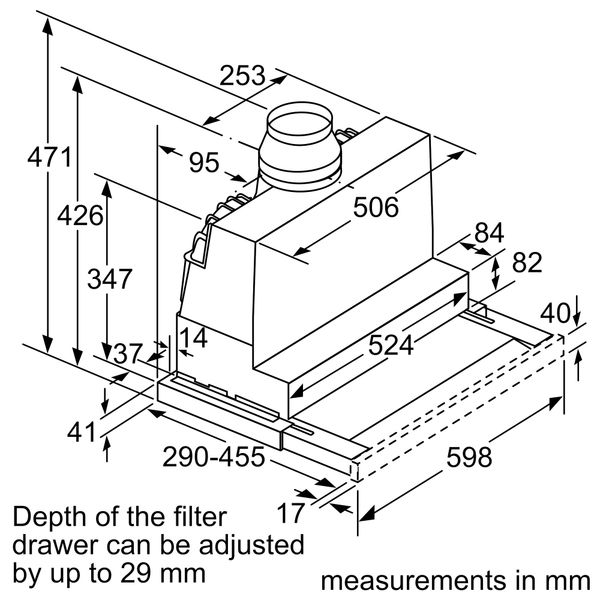 Máy hút mùi Bosch 60cm DFS067A51B serie 4