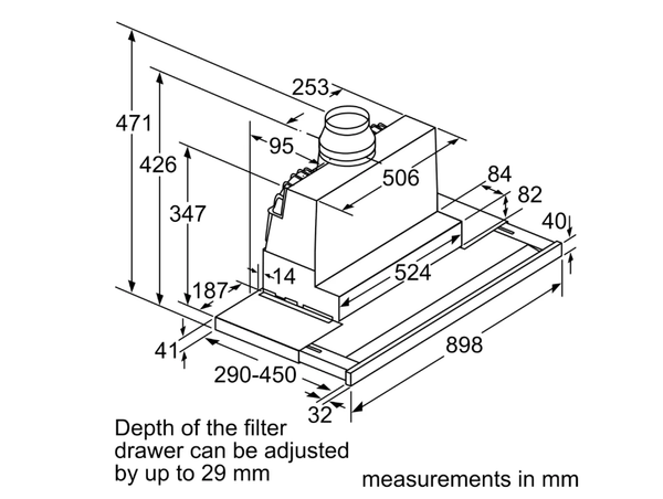Máy hút mùi Bosch 90cm DFS097K51 Serie 8