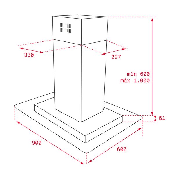 Máy hút mùi Teka DG 3 ISLA 980 90cm