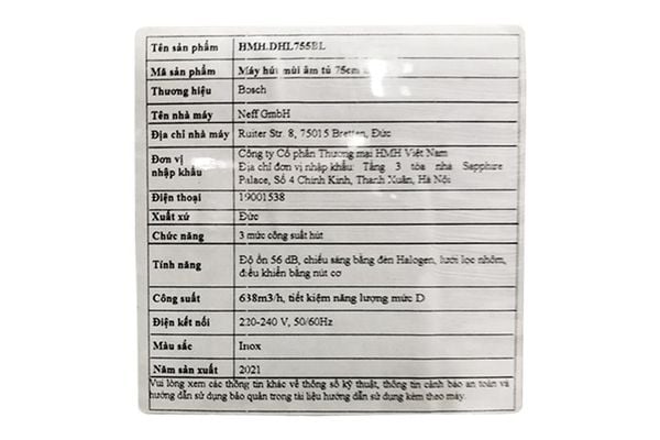 Máy hút mùi âm tủ 75cm Bosch DHL755BL serie 4