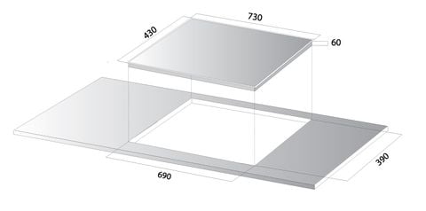 Bếp từ 2 vùng nấu 4000W Kocher DI-615