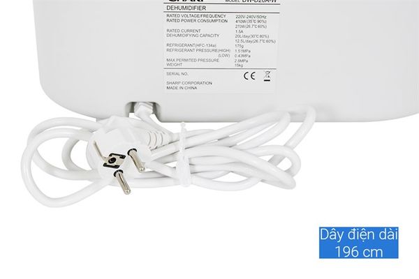 Máy lọc hút ẩm Sharp DW-D20A-W
