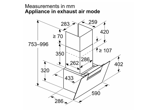 Máy hút mùi kính vát 60cm Bosch DWK67FN60 serie 4
