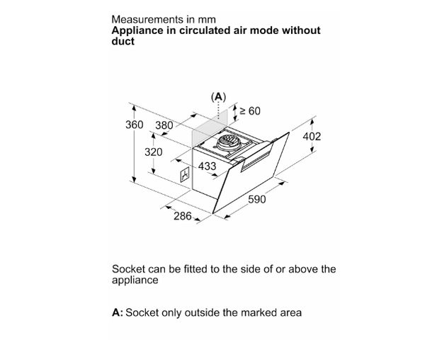 Máy hút mùi kính vát 60cm Bosch DWK67FN60 serie 4
