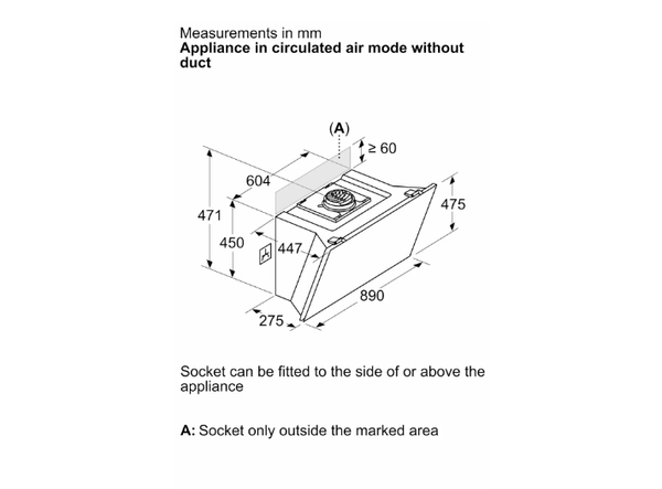 Máy hút mùi áp tường 90cm Bosch DWK91LT60 serie 8