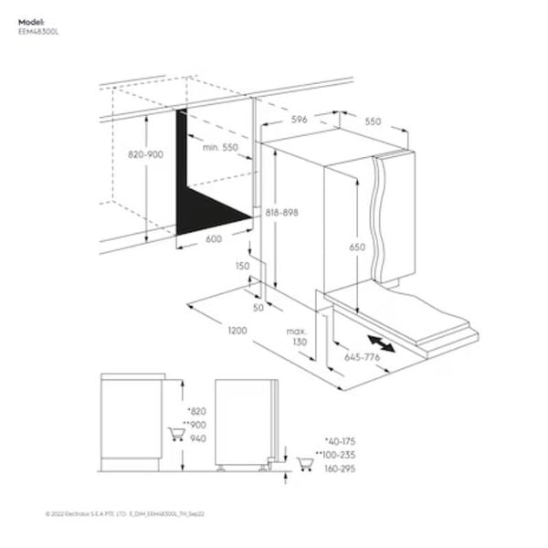 Máy rửa chén âm tủ Electrolux EEM48300L 14 bộ