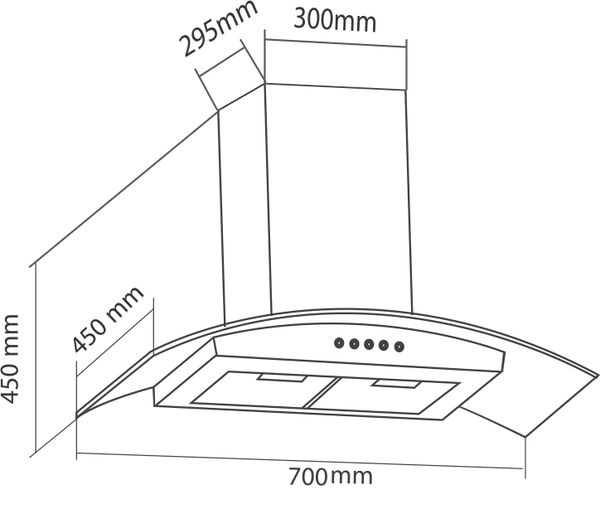Máy hút mùi gắn tường Eurosun 70cm EH-70K06S