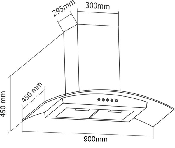 Máy hút mùi gắn tường Eurosun 90cm EH-90K06