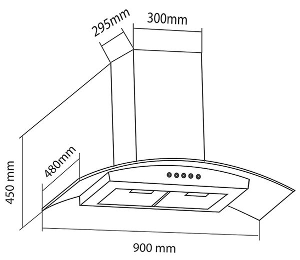 Máy hút mùi gắn tường Eurosun 90cm EH-90K10
