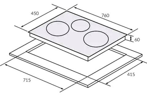 Bếp từ 3 vùng nấu Inverter Eurosun EU-TE882G