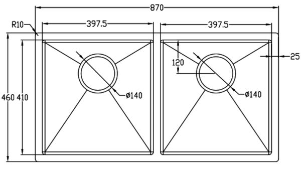 Chậu rửa inox 304 chống xước Eurogold EUC28746EB