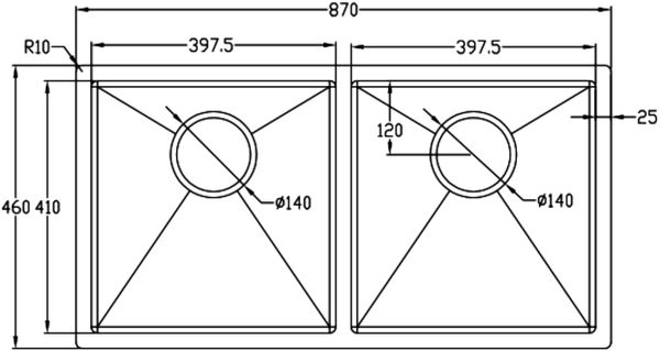 Chậu rửa inox 304 chống xước Eurogold EUC28746ED
